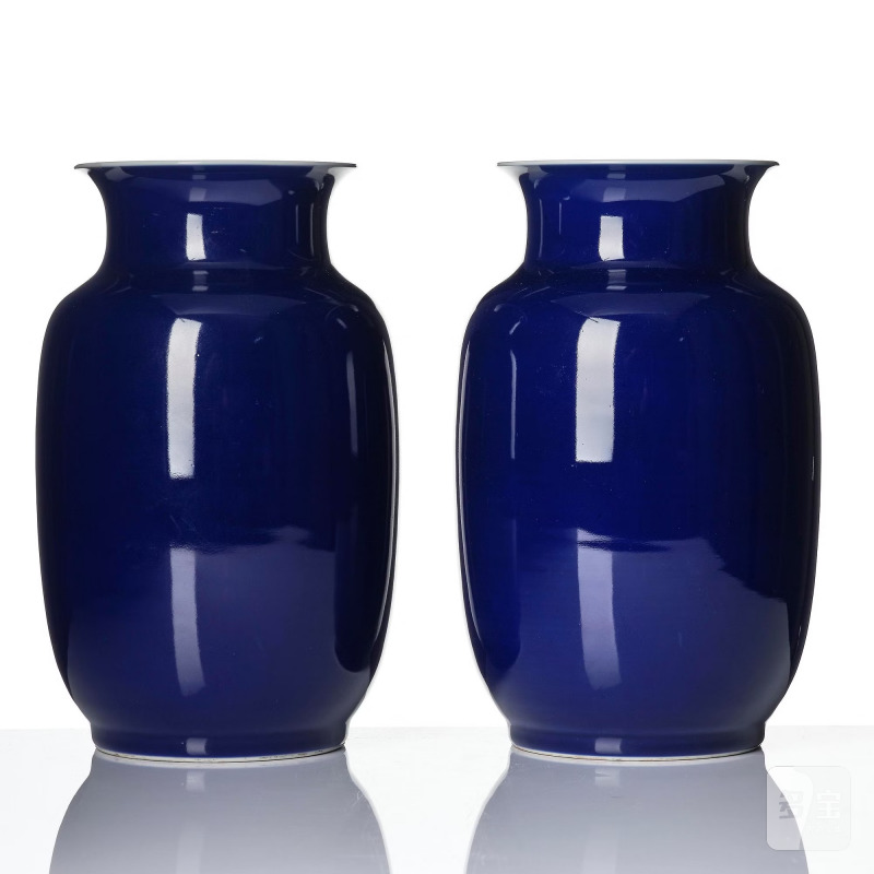 A pair of sacrificial blue 'lantern-shaped' vases, - 图4
